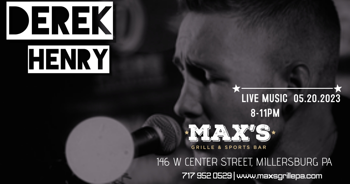 Derek Henry Live Music at Max's Grille and Bar May 20